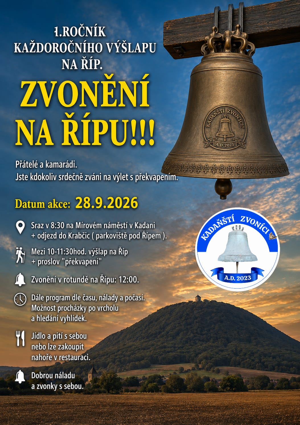 1. ročník každoročního výšlapu  na ŘÍP