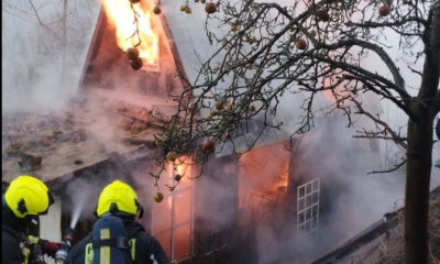 Náhled článku: Plameny pohltily chatku v Kadani: Škoda šplhá k milionu