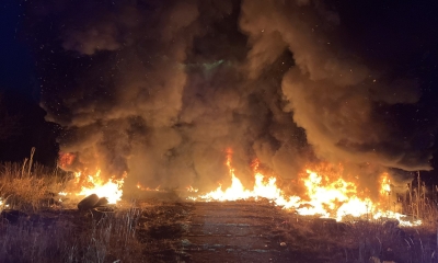 Náhled článku: Požár odpadu v areálu bývalé plynárny v Ústí nad Labem zaměstnal večer hasiče