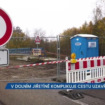 Náhled článku mobil: Dolní Jiřetín: Začala dlouhodobá rekonstrukce mostu. Uzavírka potrvá do léta 2026