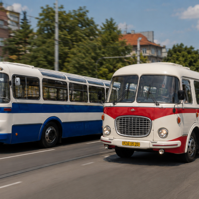 Náhled článku mobil: Mostem o víkendu projedou legendární autobusy. Svezení bude zdarma