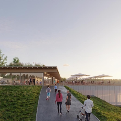 Náhled článku mobil: Jezero Most čeká proměna: Architektonická studie odhaluje podobu moderního kempu s panoramatickou restaurací