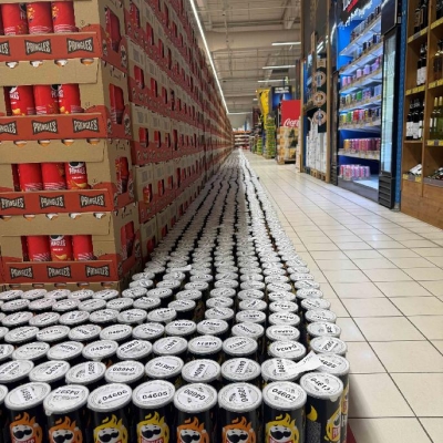Náhled článku mobil: Nejdelší řada z tub Pringles vznikla v Ústí, zapsala se do Guinnessovy knihy