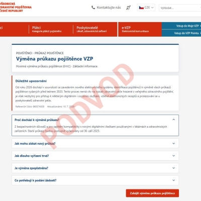 Náhled článku mobil: Podvodníci zneužívají digitalizaci. Falešná VZP láká z lidí údaje k bankovním účtům