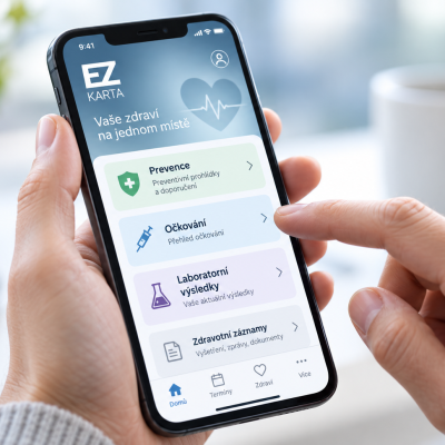 Náhled článku mobil: EZKarta nově ukáže výsledky z laboratoře i prevenci. Zdravotní údaje mají lidé přehledněji v telefonu