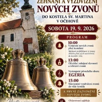 SLAVNOSTNÍ ŽEHNÁNÍ  A VYZDVIŽENÍ NOVÝCH  ZVONŮ